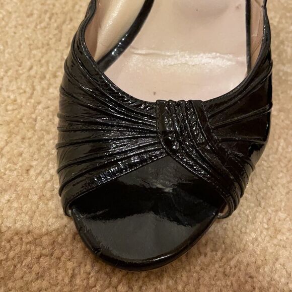 JIMMY CHOO Peep Toe Patent Leather Pumps - Picture 3 of 13